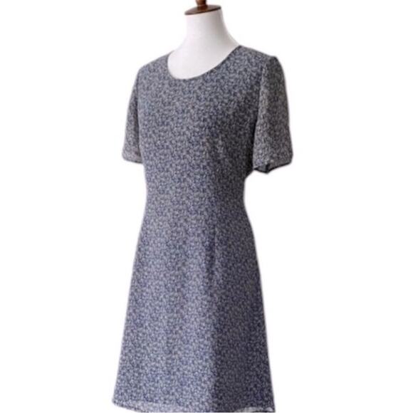 Vintage Dress 10 Y2K Laura Ashley Fall Floral Dress 90s Grunge Cottage Shift - Picture 10 of 13